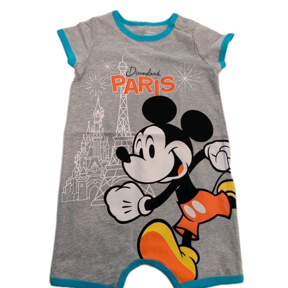 Disneyland Paris 18- 24 month Summer Romper Mickey Mouse Grey